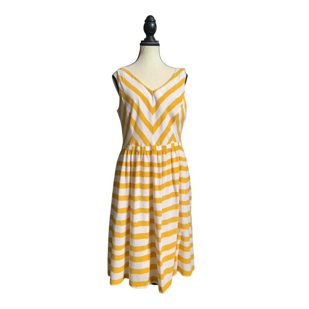 Yellow Stripes Midi Dress